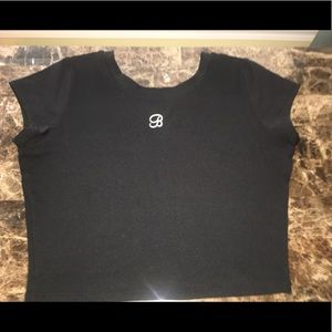 Bombshell Sportswear Black Fit Tee (Crop Top)